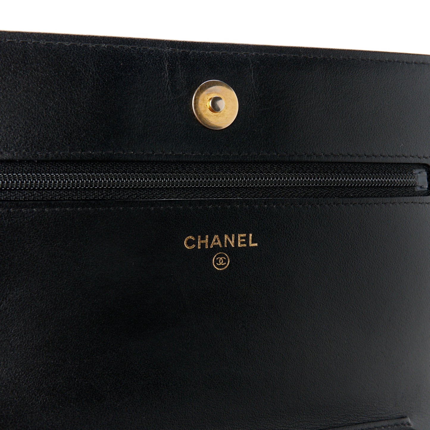 Caviar Quilted Boy Wallet On Chain WOC Black