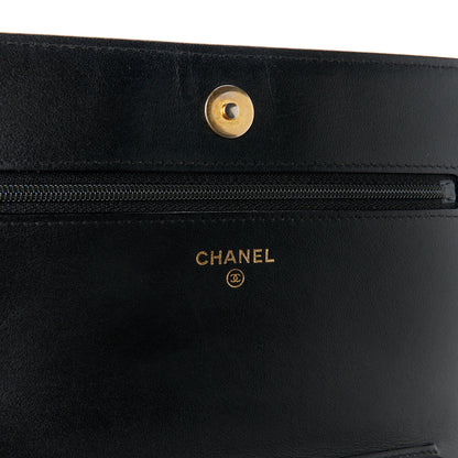 Chanel Caviar Quilted Boy Wallet On Chain WOC Black 5 of 10