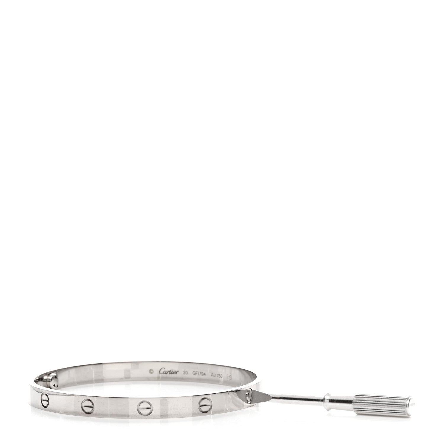 Cartier 18K White Gold LOVE Bracelet 20 3 of 5