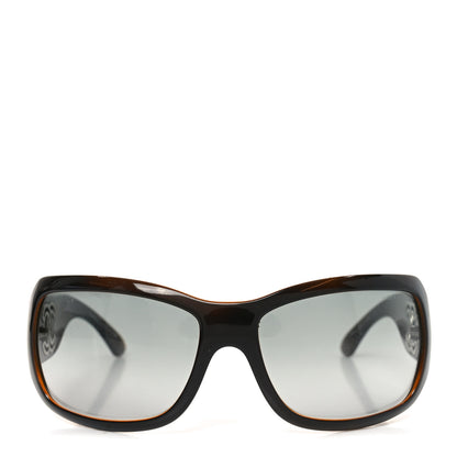 Chanel Acetate CC Sunglasses 6018 Black Brown 2 of 7