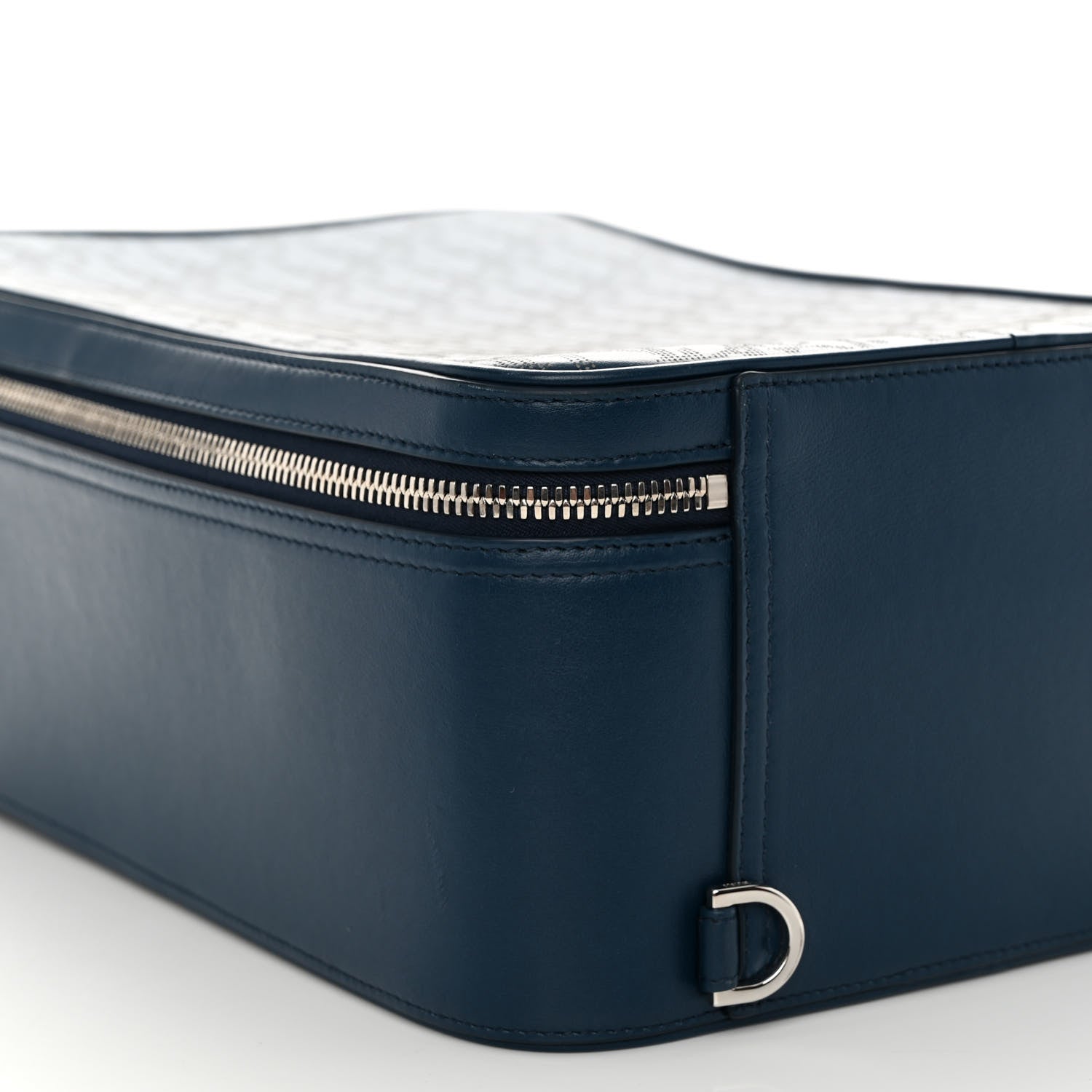 Christian Dior Calfskin Perforated Oblique Galaxy Marsupio World Tour Pelle Sling Navy Blue 9 of 12