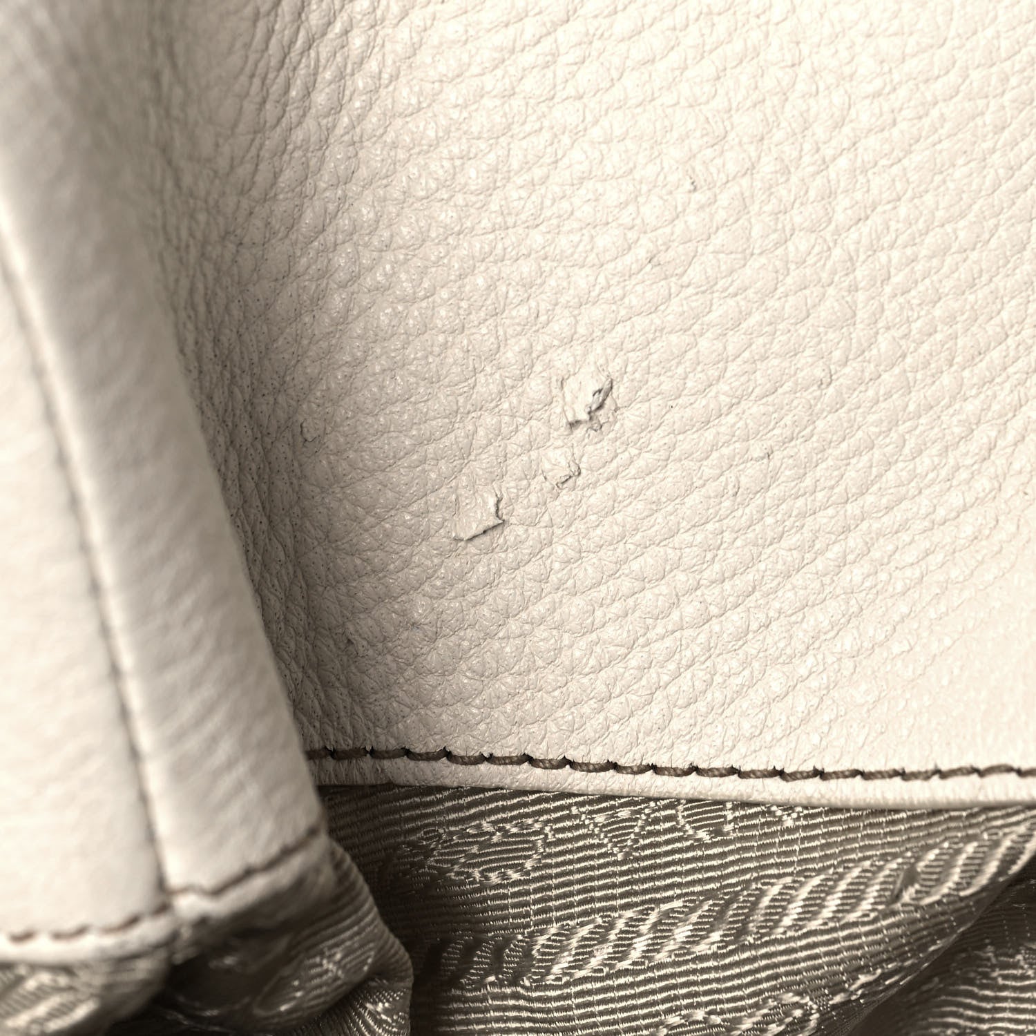 Prada Cervo Antik Shoulder Bag Talco 13 of 18