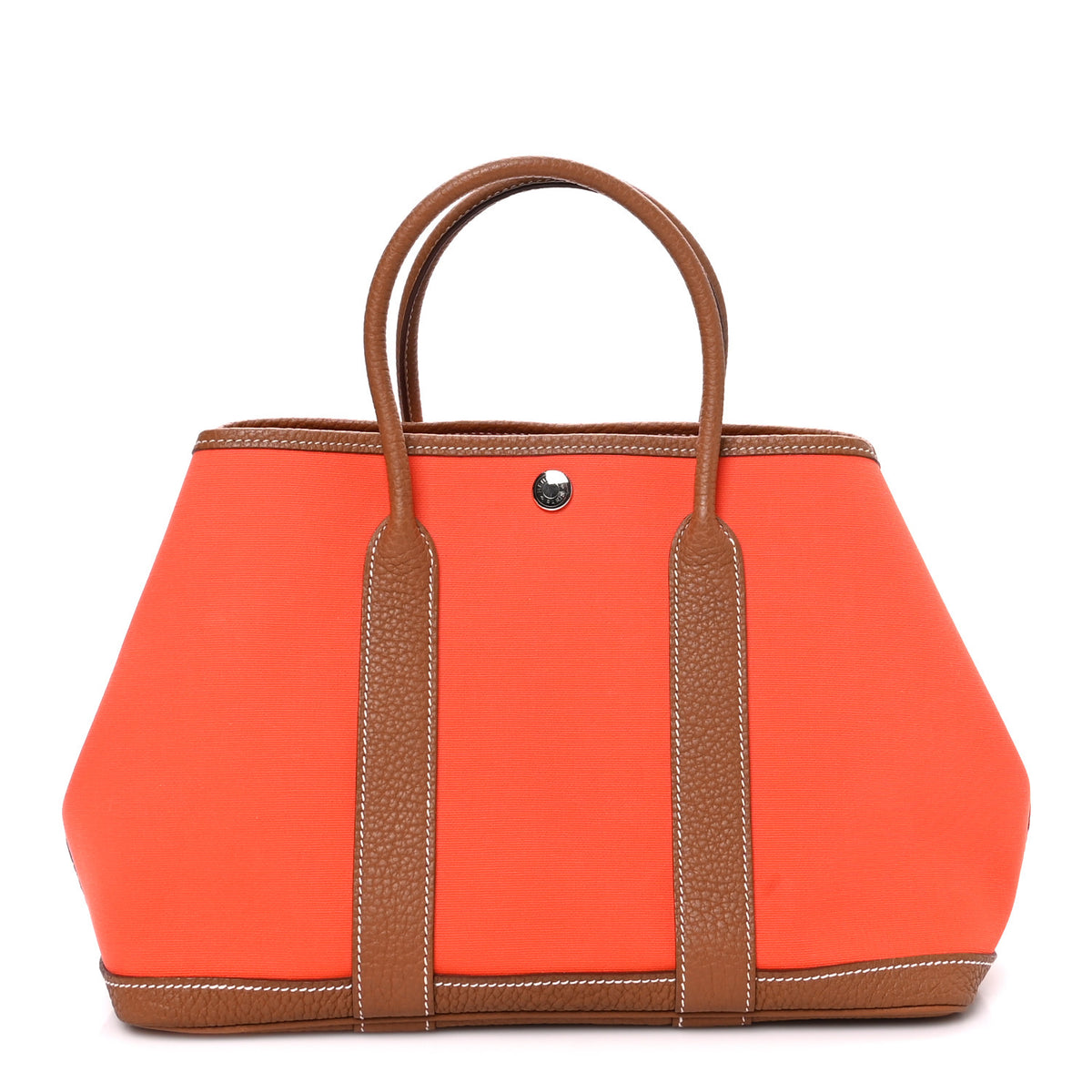 Hermes Toile Officier Negonda Garden Party 30 TPM Feu Gold 1 of 10