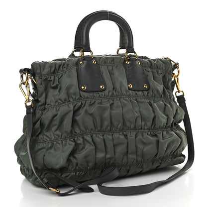 Prada Tessuto Nylon Gaufre Tote Fumo 3 of 11