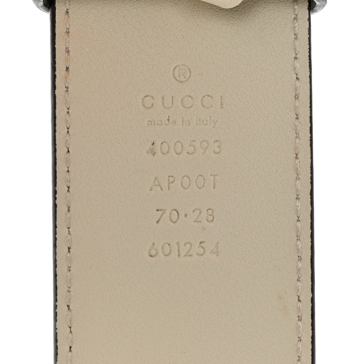 Gucci Calfskin Double G 40mm Belt 70 28 Mystic White 3 of 5