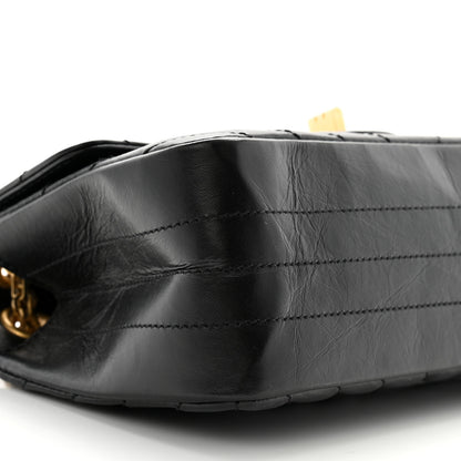 Chanel Aged Calfskin Chevron Quilted 2.55 Reissue Mini Flap Black 9 of 11
