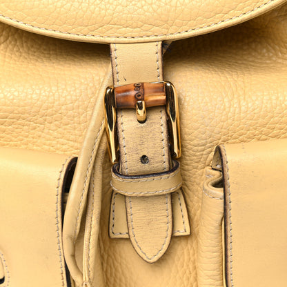 Gucci Calfskin Bamboo Medium Backpack Yellow 19 of 21