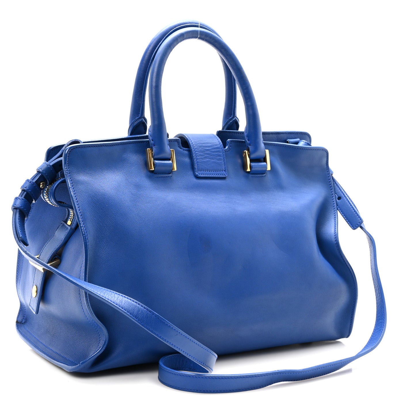 Calfskin Small Classic Y Cabas Royal Blue