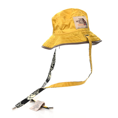 Gucci X THE NORTH FACE Nylon Reversible Self-Tie Bucket Hat Black Yellow 9 of 14