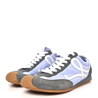 Loewe Suede Calfskin Nylon Ballet Runner 2.0 Sneakers 39 Lilac White Grey 4 of 9