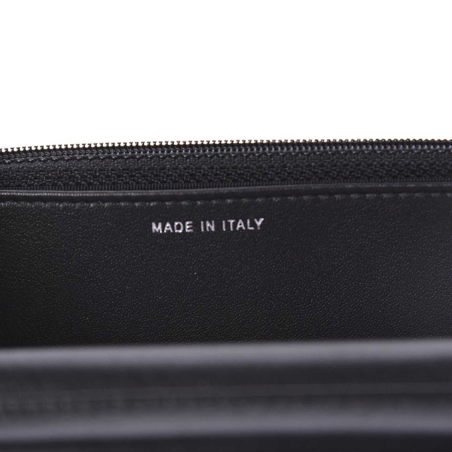 Grained Calfskin Quilted Urban Champion Wallet On Chain WOC Black