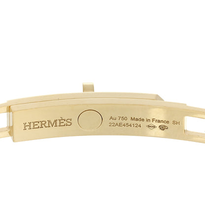 Hermes 18K Yellow Gold Diamond Pave PM Kelly Chaine Bracelet SH 3 of 4
