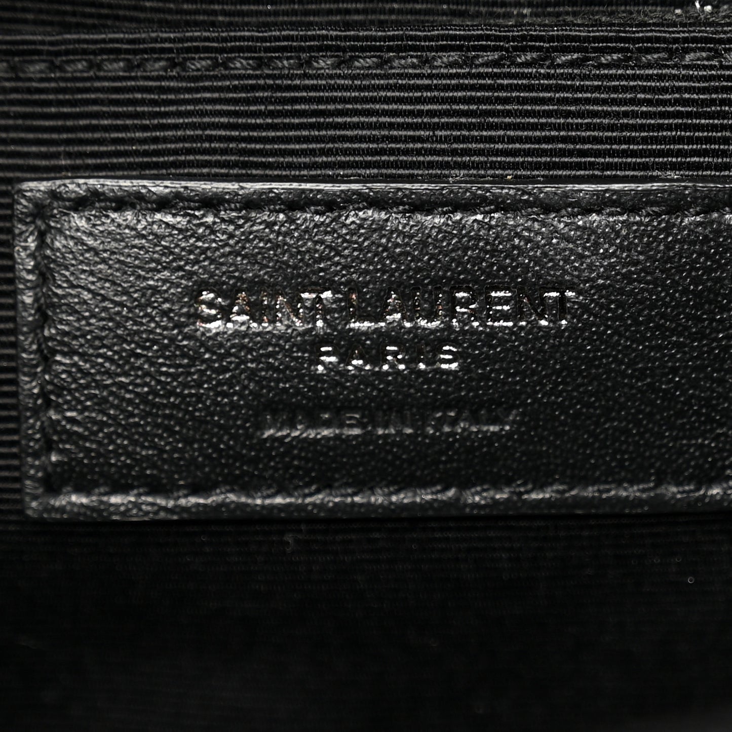 Grain De Poudre Textured Mixed Matelasse Large Triquilt Monogram Monochrome Satchel Black