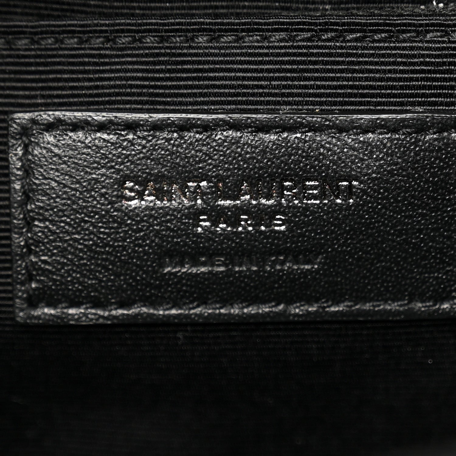 Saint Laurent Grain De Poudre Textured Mixed Matelasse Large Triquilt Monogram Monochrome Satchel Black 6 of 11