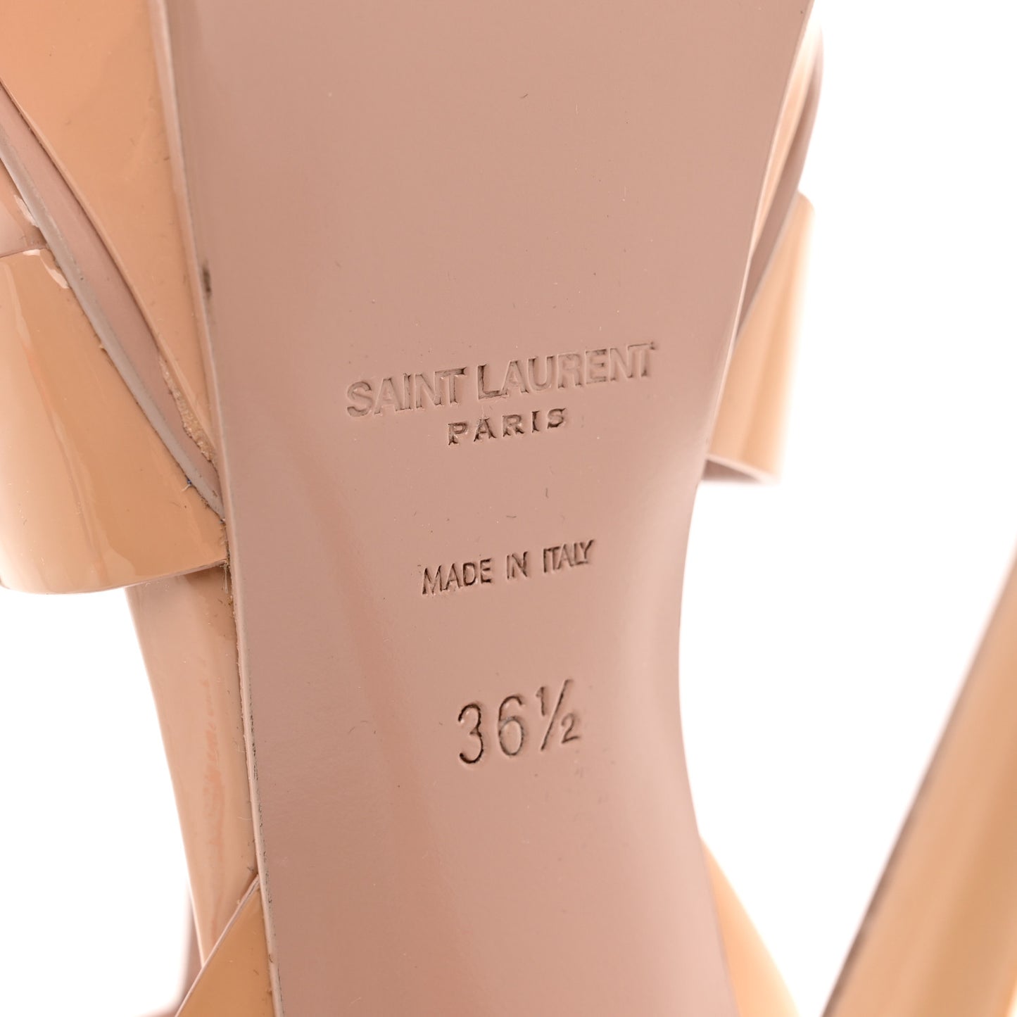 Patent Tribute 105 Platform Sandals 36.5 Nude Powder