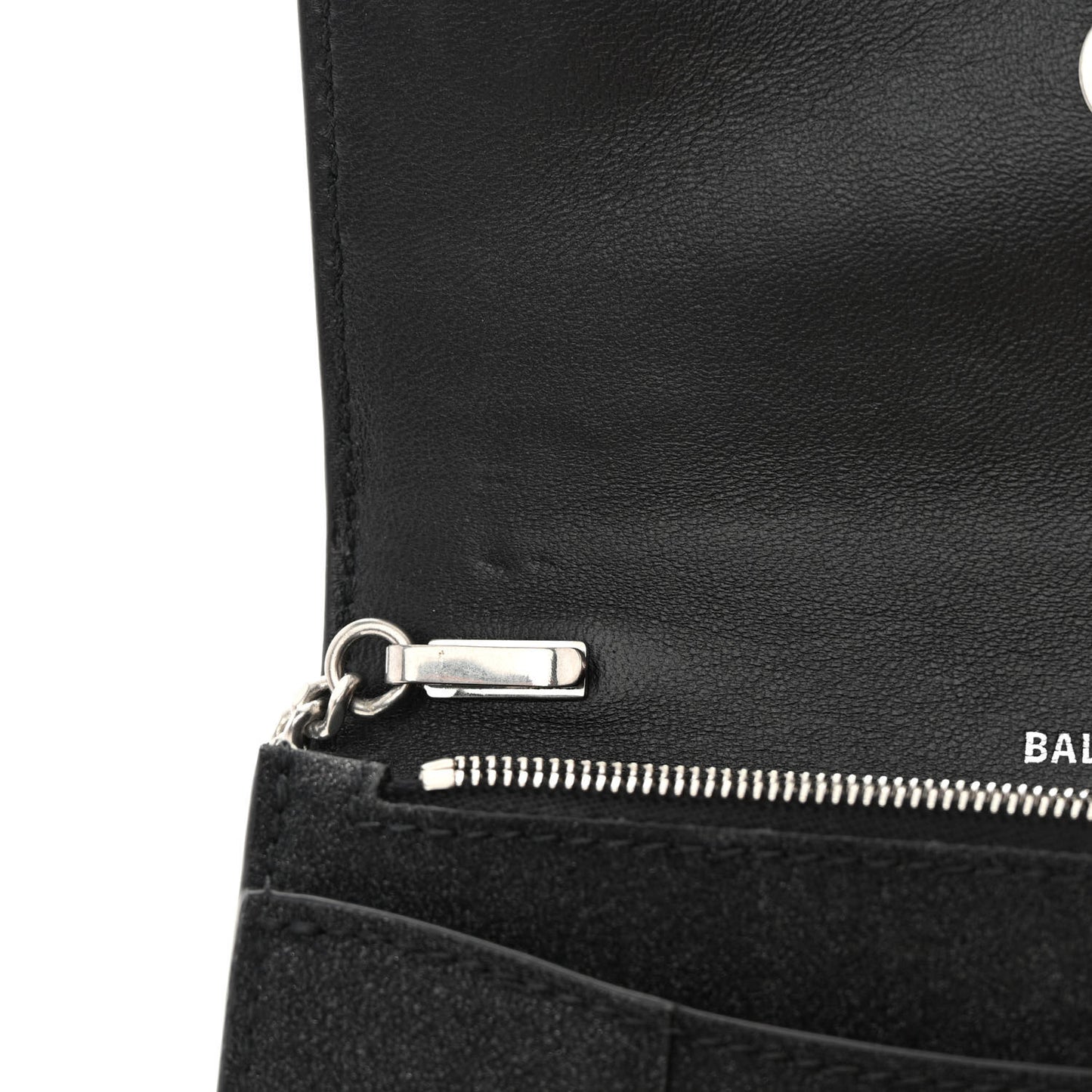 Sparkling Fabric XS Hourglass Wallet On Chain Black