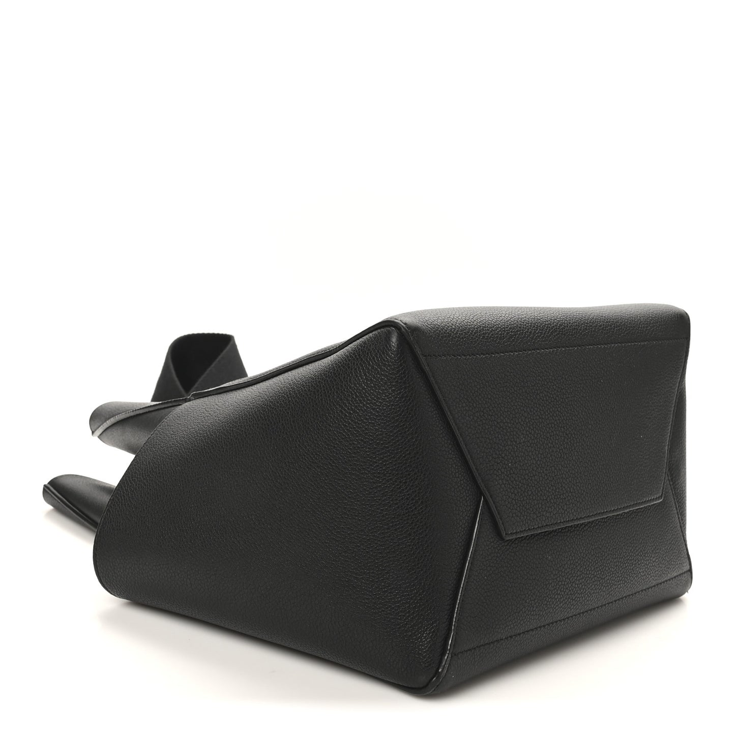 Soft Grained Calfskin Sangle Bucket Bag Black