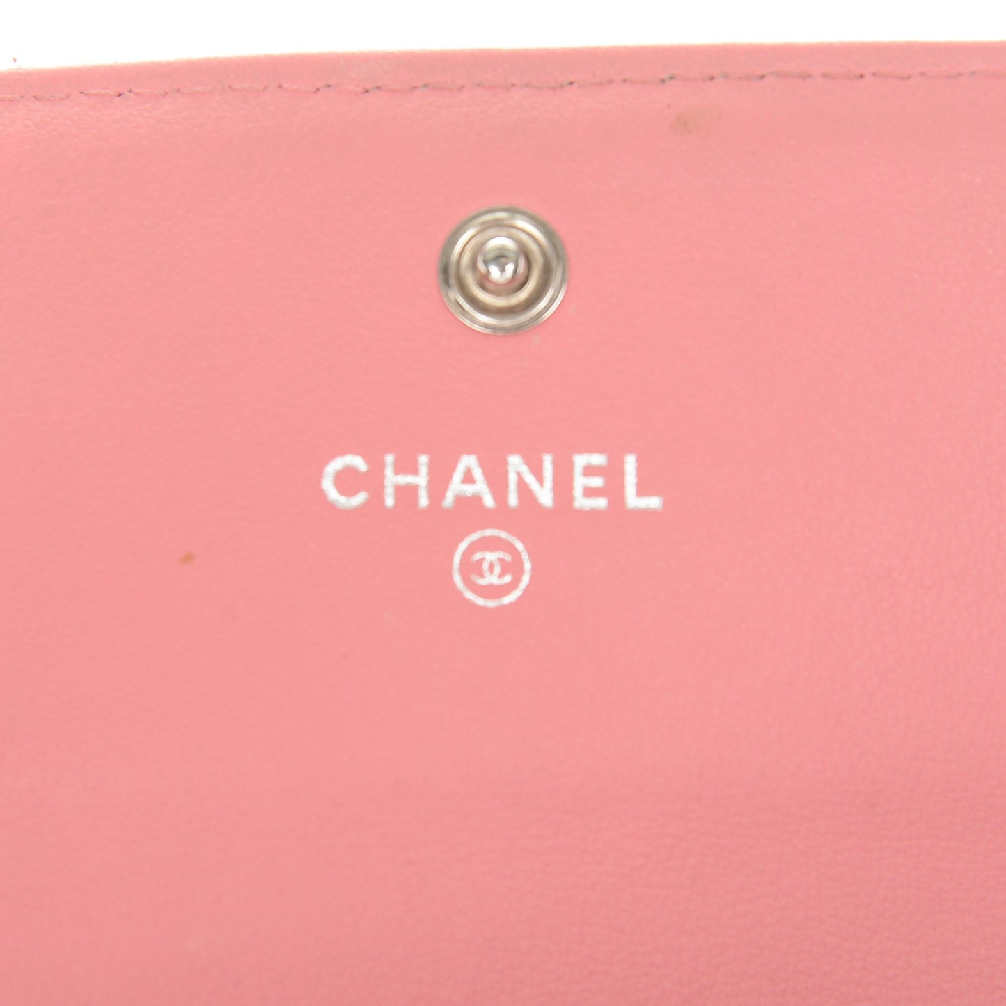 Calfskin Chevron Quilted Boy Flap Wallet Pink