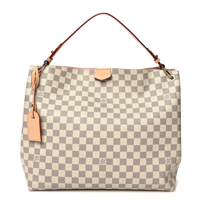 Louis Vuitton Damier Azur Graceful MM Rose Ballerine 1 of 13