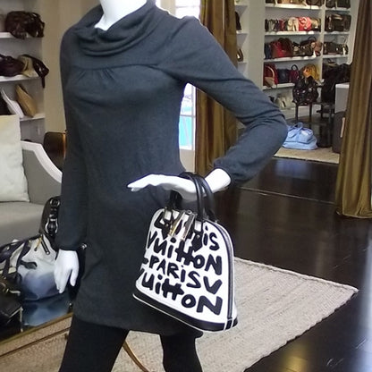 Louis Vuitton Graffiti Alma MM Black 2 of 8