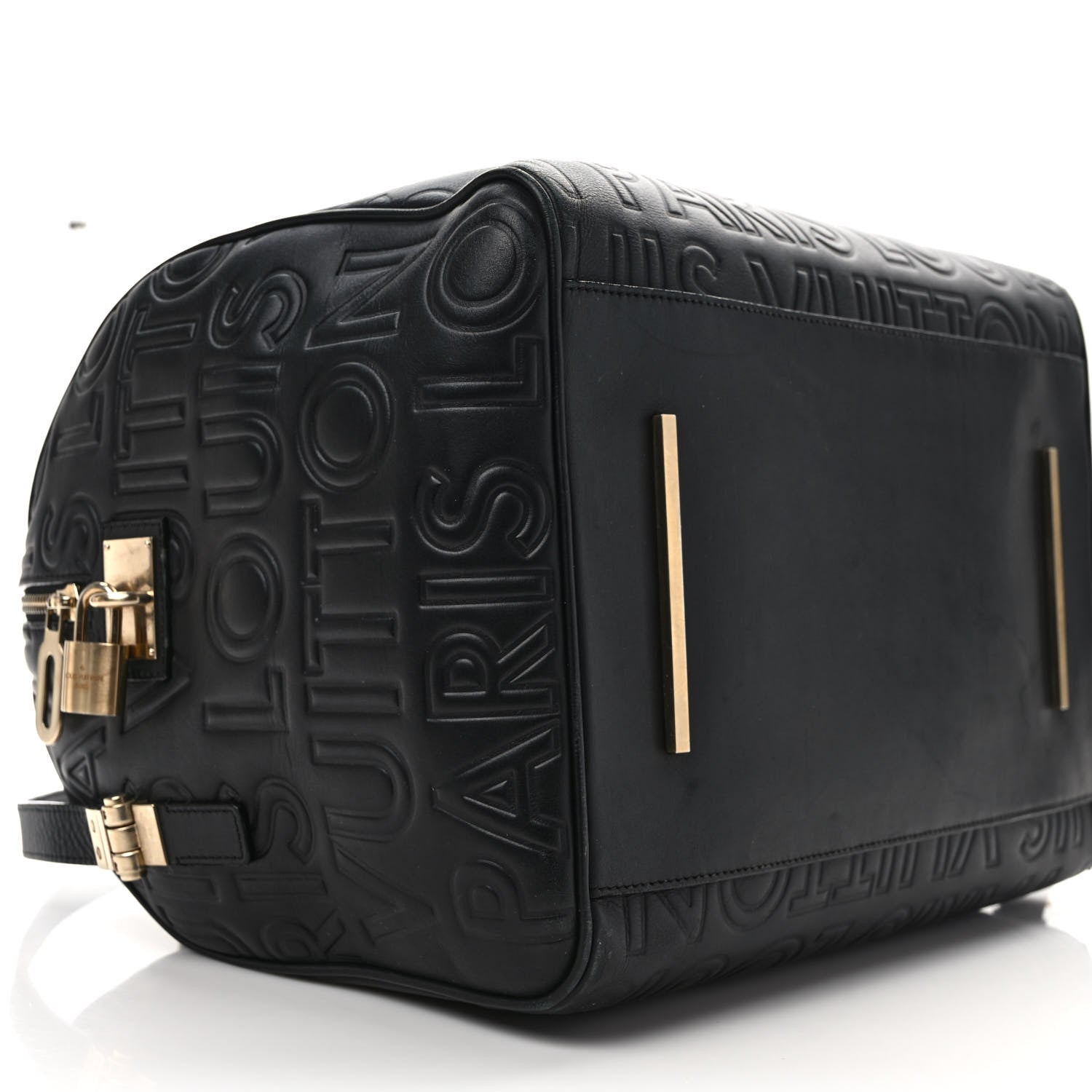 Louis Vuitton Calfskin Embossed Speedy Cube 30 Black 7 of 10
