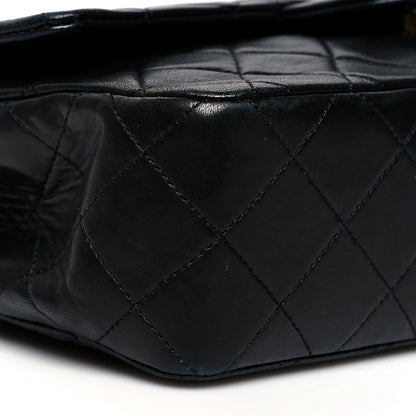 Chanel Lambskin Quilted Small Double Flap Black 10 of 14