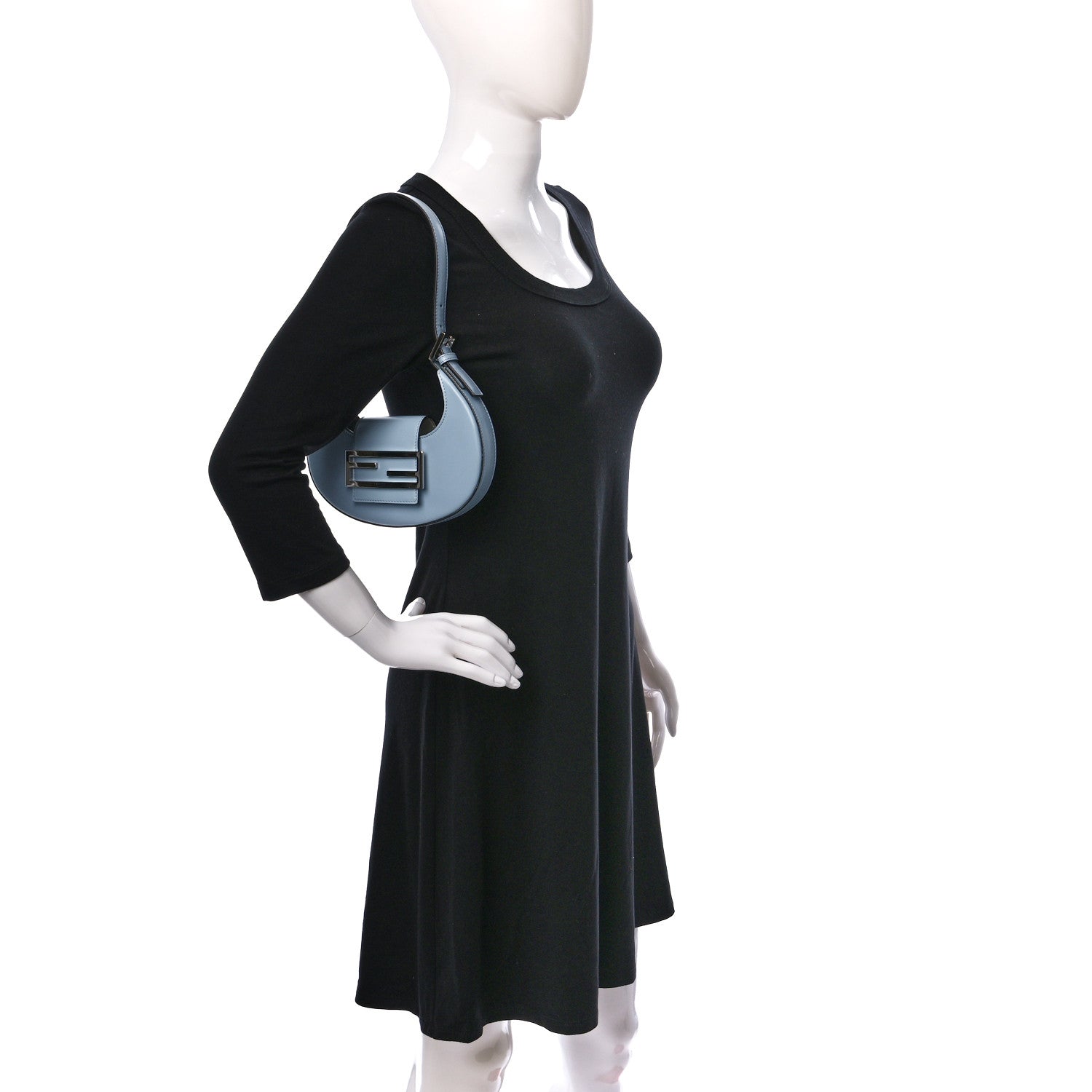 Fendi Vitello King Mini Cookie Hobo Bag Azzurro Baby 2 of 11