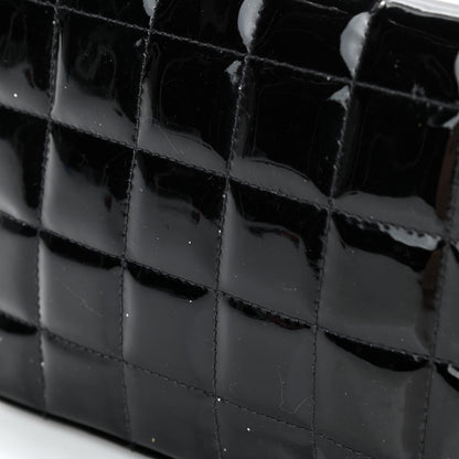Chanel Patent Quilted East West Chocolate Bar Flap Black 6 of 6