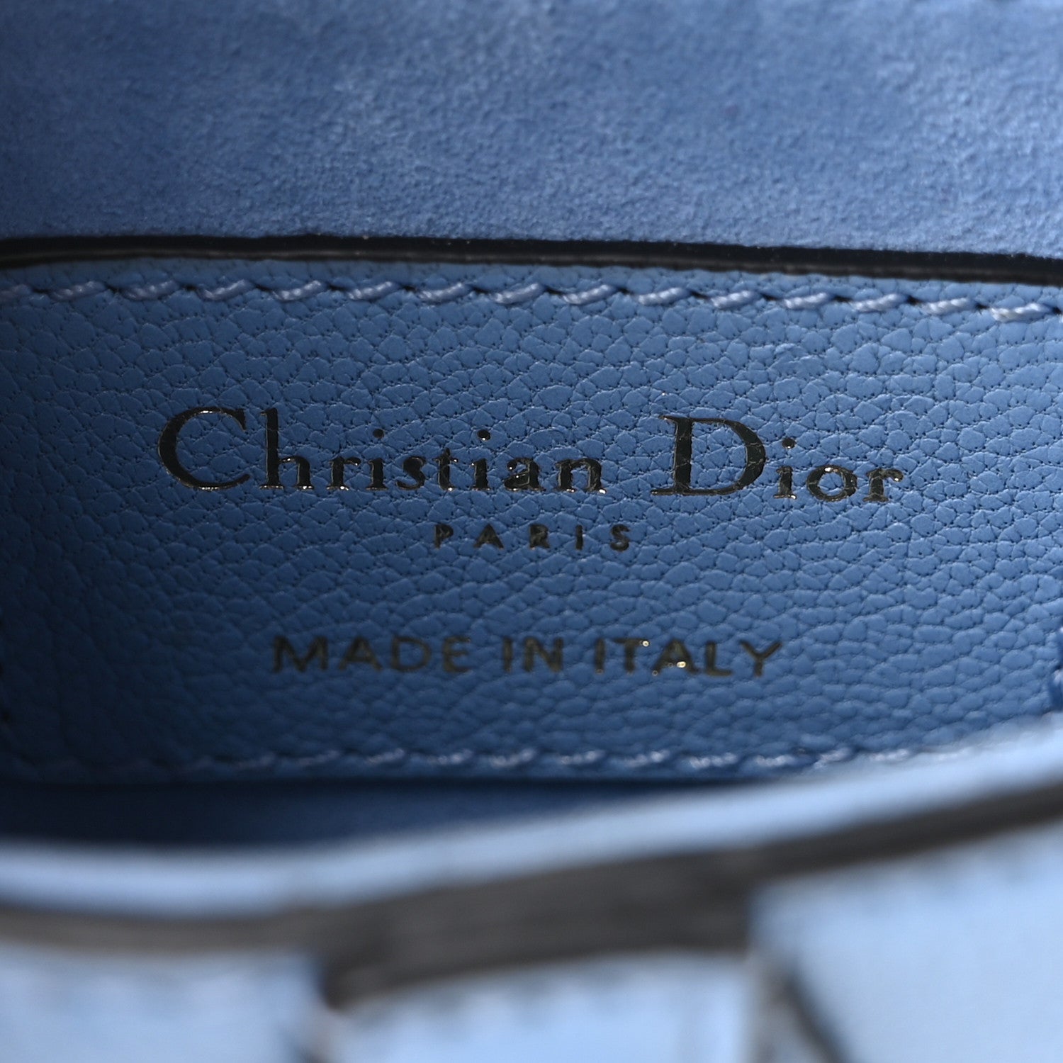 Christian Dior Goatskin Micro Saddle Bag Cloud Blue 5 of 9