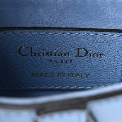 Christian Dior Goatskin Micro Saddle Bag Cloud Blue 5 of 9