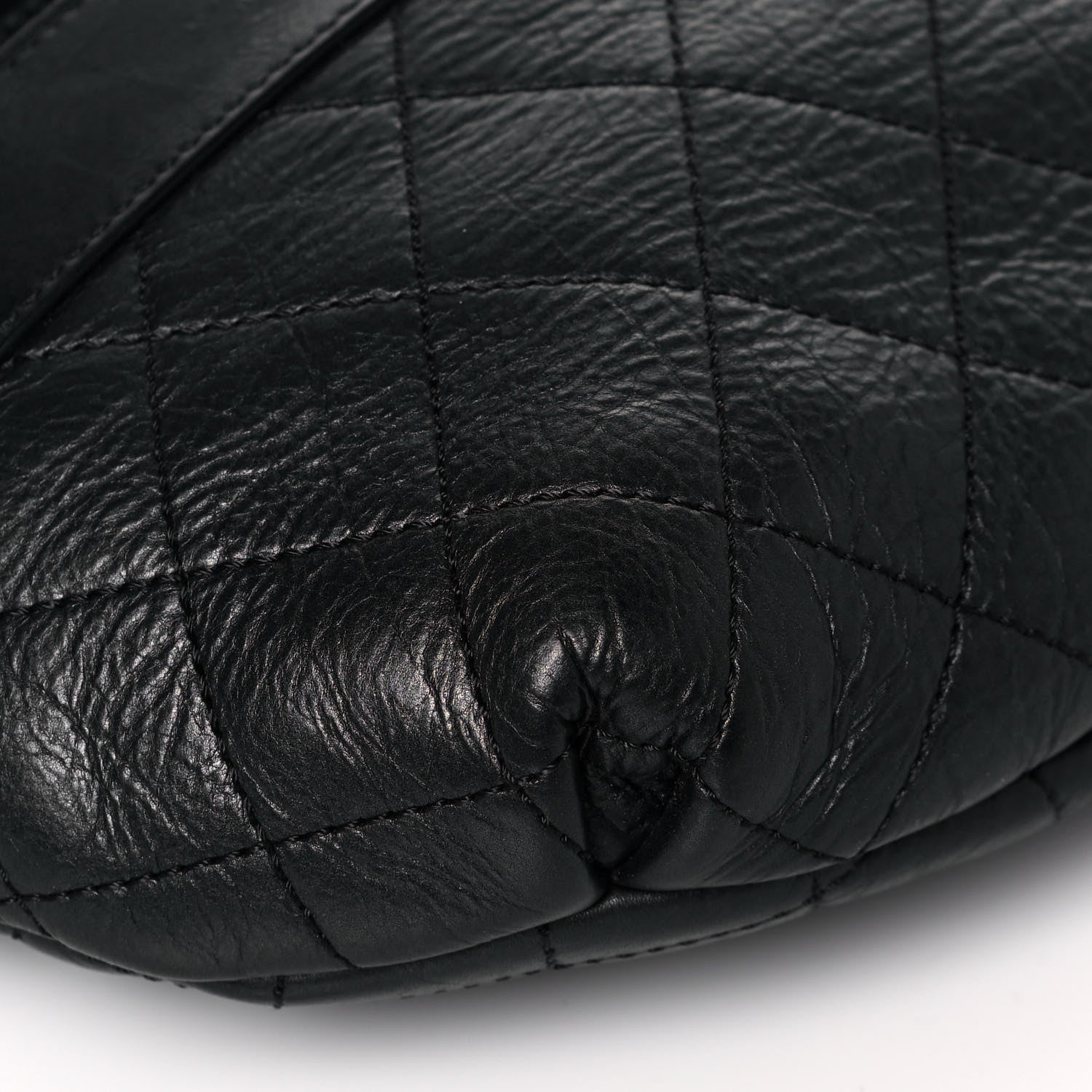 Chanel Aged Calfskin Quilted Crossbody Double Chain Bag Black 9 of 13