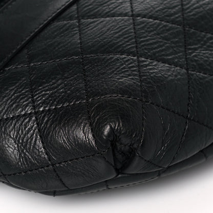 Chanel Aged Calfskin Quilted Crossbody Double Chain Bag Black 9 of 13
