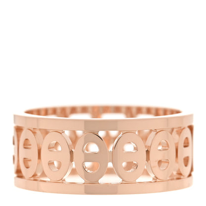 Hermes 18K Rose Gold PM Chaine d'Ancre Divine Ring 53 6.5 3 of 5