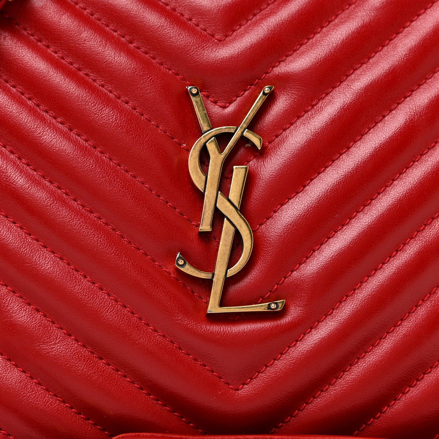 Calfskin Matelasse Monogram Lou Camera Bag Red