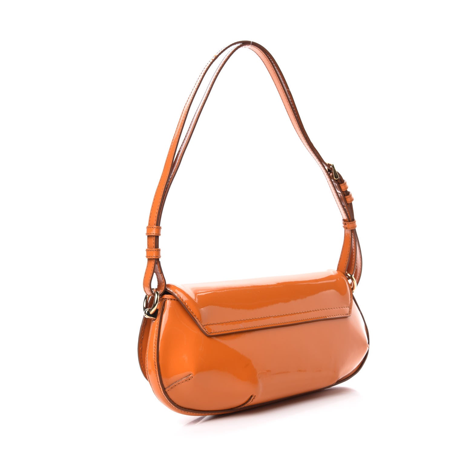 Burberry Prorsum Patent Small Lilford Shoulder Bag Orange 3 of 12