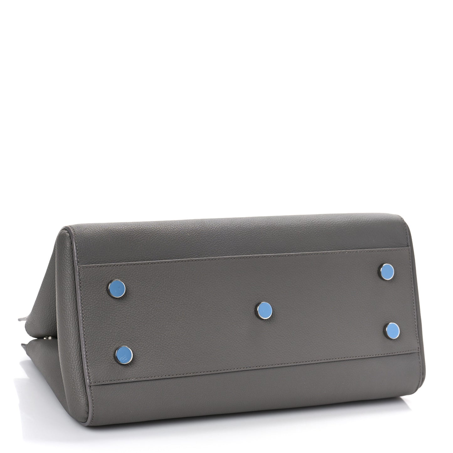 Grained Calfskin Small Cabas Rive Gauche Fog
