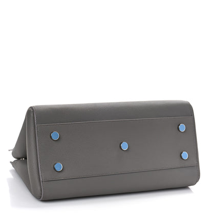 Saint Laurent Grained Calfskin Small Cabas Rive Gauche Fog 4 of 8