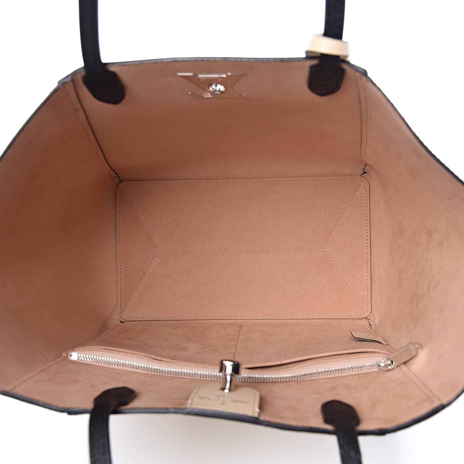 Louis Vuitton Calfskin Lockme Go Tote Black Vanilla 5 of 12