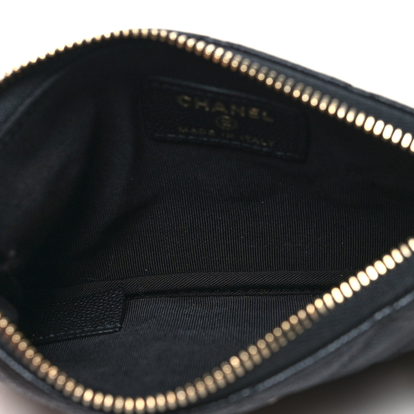 Caviar Quilted Small Cosmetic Case Black