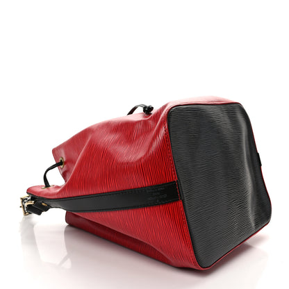 Louis Vuitton Epi Petit Bi-Color Noe Castillan Red Black 4 of 8