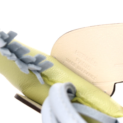 Hermes Milo Lambskin Grigri Rodeo Pegase Horse Bag Charm PM Jaune Bourgeon Bleu Brume Nata 3 of 4