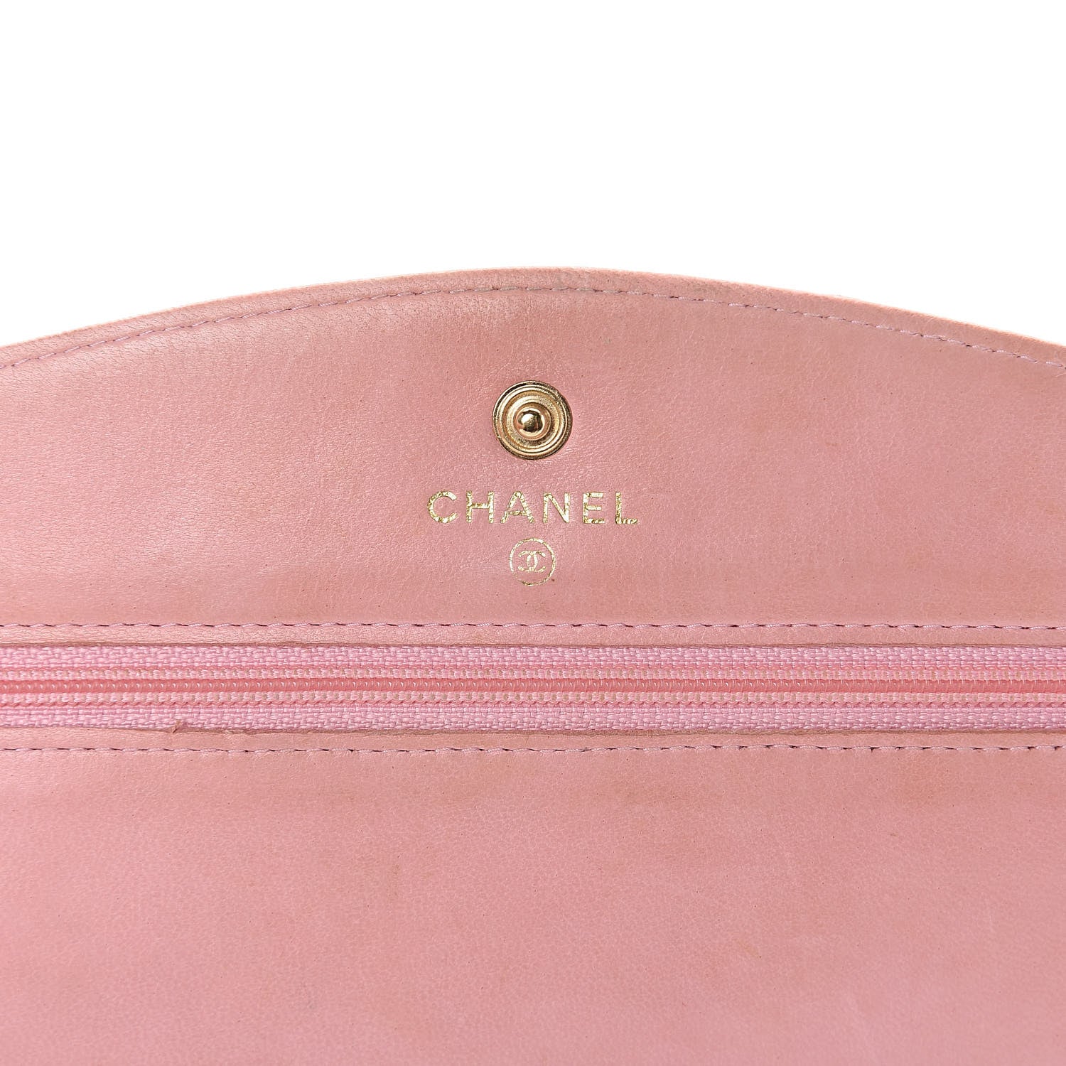Chanel Caviar Timeless CC Wallet On Chain WOC Pink 6 of 14