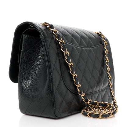 Chanel Caviar Quilted Jumbo Double Flap Black 4 of 14