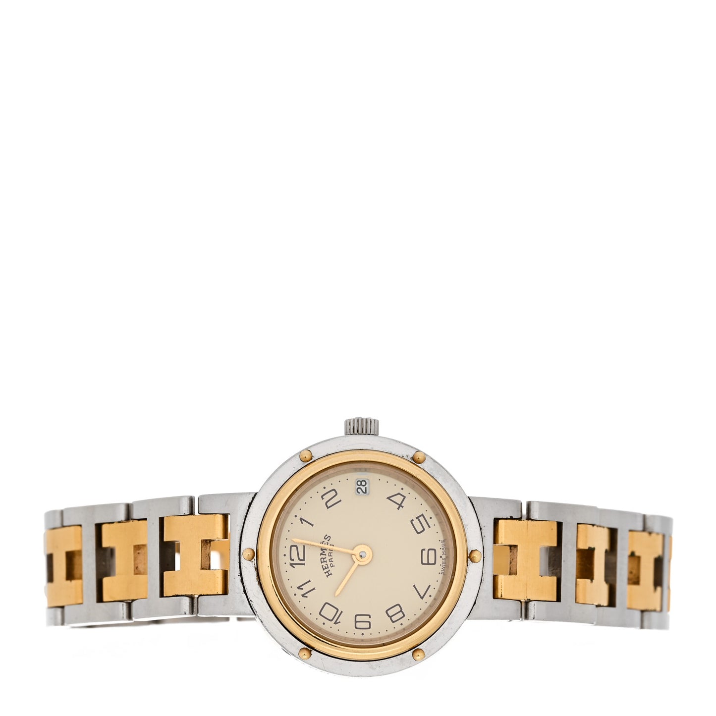 Stainless Steel 24mm Clipper Quartz Watch Gold