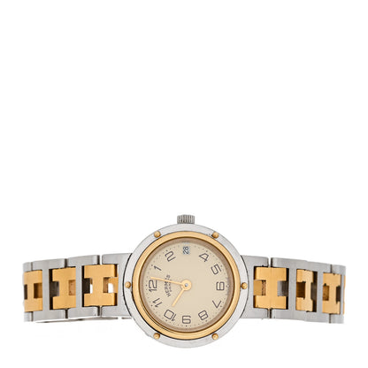 Hermes Stainless Steel 24mm Clipper Quartz Watch Gold 2 of 4