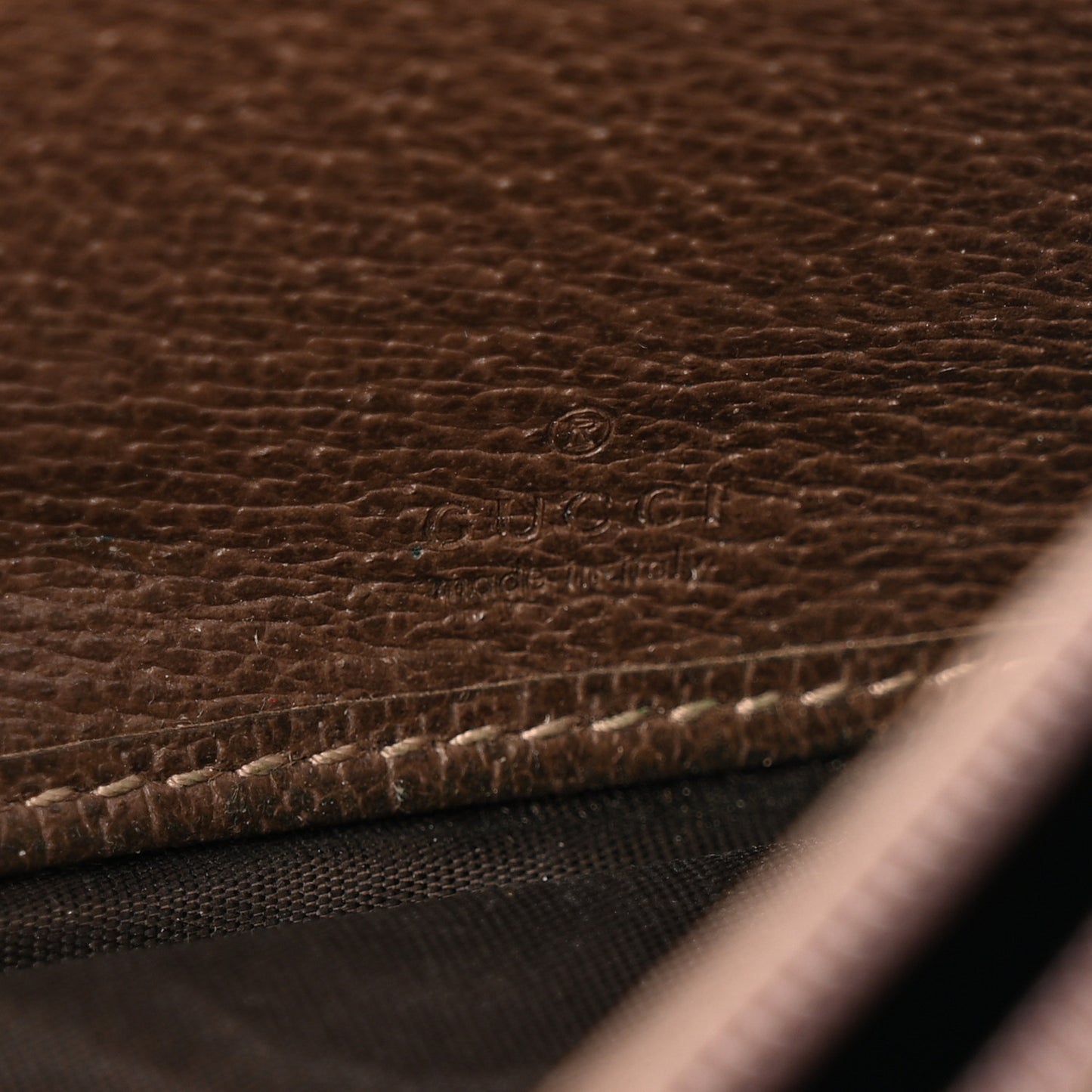GG Supreme Monogram Web Ophidia Wallet On Chain Brown