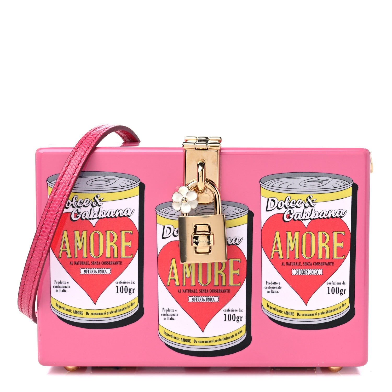 Dolce & Gabbana Acrylic Soup Can Printed Box Crossbody Bag Fucshia 1 of 8