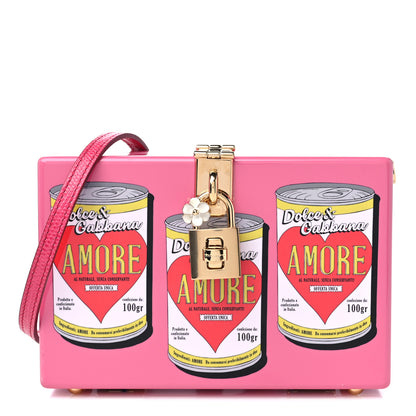 Dolce & Gabbana Acrylic Soup Can Printed Box Crossbody Bag Fucshia 1 of 8
