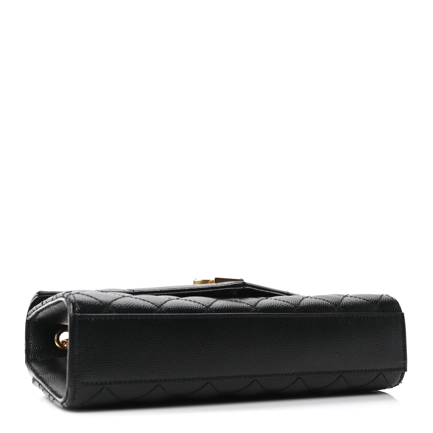 Saint Laurent Grain De Poudre Textured Mixed Matelasse Triquilt Small Monogram Satchel Black 4 of 10