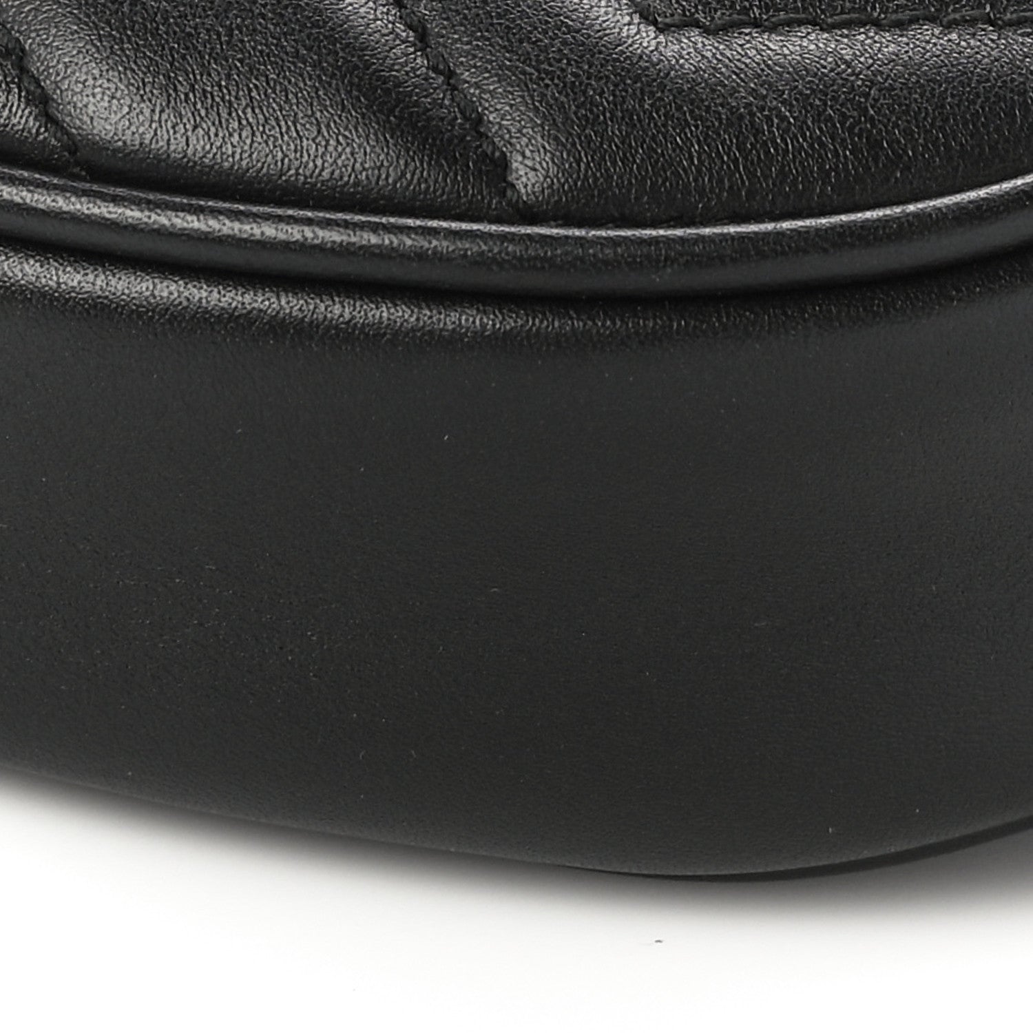 Gucci Calfskin Matelasse GG Marmont Belt Bag 75 30 Black 12 of 12